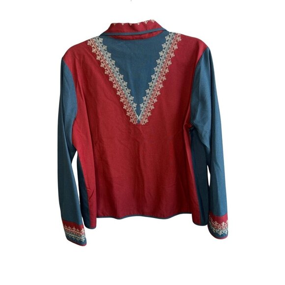 The Territory Ahead Vintage Patchwork Embroidered Lightweight Jacket Size Large - Picture 2 of 8